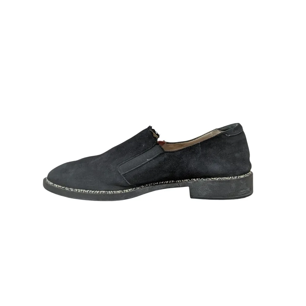 Beautifeel Issey Black Leather Side Zip Casual Loafers Shoes Womens 9